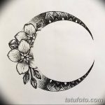 фото Эскизы тату полумесяц от 18.06.2018 №056 - Sketches of a moon tattoo - tatufoto.com