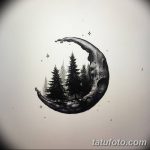 фото Эскизы тату полумесяц от 18.06.2018 №059 - Sketches of a moon tattoo - tatufoto.com