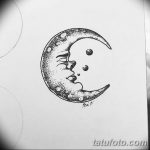 фото Эскизы тату полумесяц от 18.06.2018 №065 - Sketches of a moon tattoo - tatufoto.com