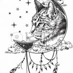 фото Эскизы тату полумесяц от 18.06.2018 №068 - Sketches of a moon tattoo - tatufoto.com