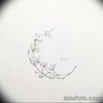 фото Эскизы тату полумесяц от 18.06.2018 №069 - Sketches of a moon tattoo - tatufoto.com