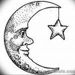 фото Эскизы тату полумесяц от 18.06.2018 №072 - Sketches of a moon tattoo - tatufoto.com