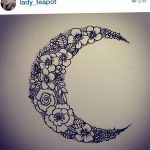 фото Эскизы тату полумесяц от 18.06.2018 №075 - Sketches of a moon tattoo - tatufoto.com