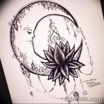 фото Эскизы тату полумесяц от 18.06.2018 №085 - Sketches of a moon tattoo - tatufoto.com