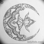фото Эскизы тату полумесяц от 18.06.2018 №086 - Sketches of a moon tattoo - tatufoto.com