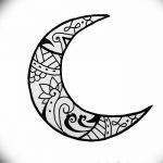 фото Эскизы тату полумесяц от 18.06.2018 №099 - Sketches of a moon tattoo - tatufoto.com
