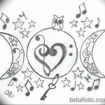 фото Эскизы тату полумесяц от 18.06.2018 №103 - Sketches of a moon tattoo - tatufoto.com