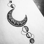 фото Эскизы тату полумесяц от 18.06.2018 №109 - Sketches of a moon tattoo - tatufoto.com
