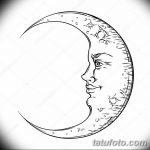 фото Эскизы тату полумесяц от 18.06.2018 №118 - Sketches of a moon tattoo - tatufoto.com
