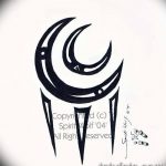 фото Эскизы тату полумесяц от 18.06.2018 №121 - Sketches of a moon tattoo - tatufoto.com