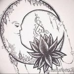 фото Эскизы тату полумесяц от 18.06.2018 №122 - Sketches of a moon tattoo - tatufoto.com