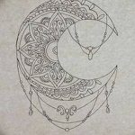 фото Эскизы тату полумесяц от 18.06.2018 №141 - Sketches of a moon tattoo - tatufoto.com