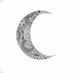 фото Эскизы тату полумесяц от 18.06.2018 №144 - Sketches of a moon tattoo - tatufoto.com