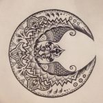 фото Эскизы тату полумесяц от 18.06.2018 №155 - Sketches of a moon tattoo - tatufoto.com