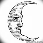 фото Эскизы тату полумесяц от 18.06.2018 №162 - Sketches of a moon tattoo - tatufoto.com