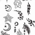 фото Эскизы тату полумесяц от 18.06.2018 №165 - Sketches of a moon tattoo - tatufoto.com
