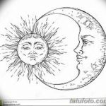 фото Эскизы тату полумесяц от 18.06.2018 №167 - Sketches of a moon tattoo - tatufoto.com