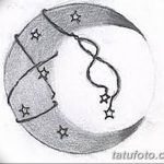 фото Эскизы тату полумесяц от 18.06.2018 №169 - Sketches of a moon tattoo - tatufoto.com