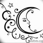 фото Эскизы тату полумесяц от 18.06.2018 №181 - Sketches of a moon tattoo - tatufoto.com
