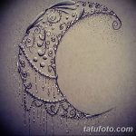 фото Эскизы тату полумесяц от 18.06.2018 №205 - Sketches of a moon tattoo - tatufoto.com