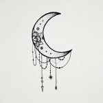 фото Эскизы тату полумесяц от 18.06.2018 №218 - Sketches of a moon tattoo - tatufoto.com