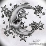 фото Эскизы тату полумесяц от 18.06.2018 №224 - Sketches of a moon tattoo - tatufoto.com
