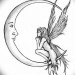 фото Эскизы тату полумесяц от 18.06.2018 №226 - Sketches of a moon tattoo - tatufoto.com