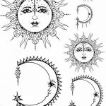 фото Эскизы тату полумесяц от 18.06.2018 №228 - Sketches of a moon tattoo - tatufoto.com