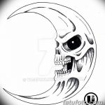 фото Эскизы тату полумесяц от 18.06.2018 №232 - Sketches of a moon tattoo - tatufoto.com