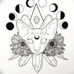 фото Эскизы тату полумесяц от 18.06.2018 №238 - Sketches of a moon tattoo - tatufoto.com