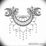 фото Эскизы тату полумесяц от 18.06.2018 №239 - Sketches of a moon tattoo - tatufoto.com