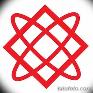 Эскиз татуировки кельтского узла, выполненный в ярком красном цвете. Динамичный и привлекательный дизайн для любителей цветных тату.