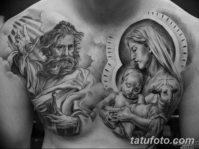 фото тату Икона Божьей Матери от 20.06.2018 №055 - tattoo Mother of God - tatufoto.com