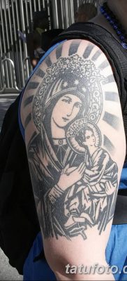 фото тату Икона Божьей Матери от 20.06.2018 №058 — tattoo Mother of God — tatufoto.com
