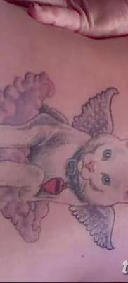 фото тату Кошка с крыльями от 26.06.2018 №018 — Cat tattoo with wings — tatufoto.com
