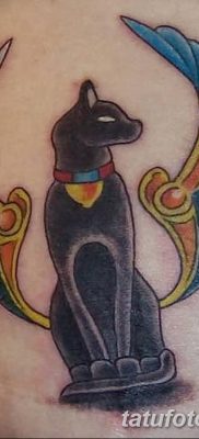фото тату Кошка с крыльями от 26.06.2018 №028 — Cat tattoo with wings — tatufoto.com
