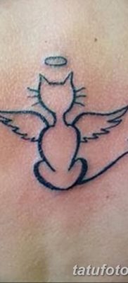 фото тату Кошка с крыльями от 26.06.2018 №036 — Cat tattoo with wings — tatufoto.com