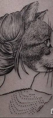 фото тату Кошка с крыльями от 26.06.2018 №039 — Cat tattoo with wings — tatufoto.com