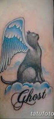 фото тату Кошка с крыльями от 26.06.2018 №076 — Cat tattoo with wings — tatufoto.com
