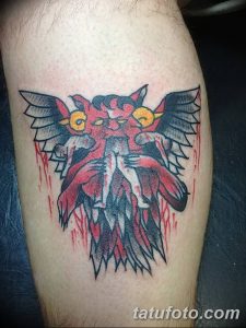 фото тату Кошка с крыльями от 26.06.2018 №087 - Cat tattoo with wings - tatufoto.com