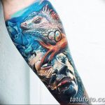 фото тату игуана от 26.06.2018 №142 - tattoo of iguana - tatufoto.com
