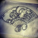 фото тату опахало веер от 05.06.2018 №013 - tattoo fan fanned - tatufoto.com