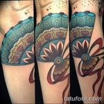 фото тату опахало веер от 05.06.2018 №014 - tattoo fan fanned - tatufoto.com