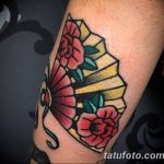 фото тату опахало веер от 05.06.2018 №017 - tattoo fan fanned - tatufoto.com