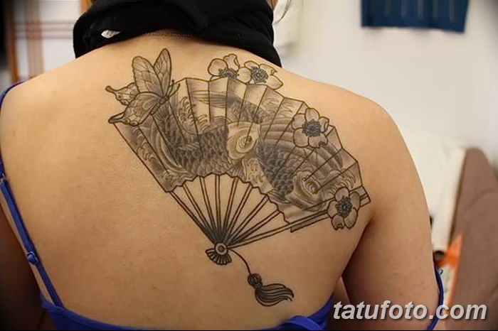 фото тату опахало веер от 05.06.2018 №018 - tattoo fan fanned - tatufoto.com