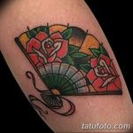 фото тату опахало веер от 05.06.2018 №050 - tattoo fan fanned - tatufoto.com