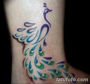 фото тату перо павлина от 26.06.2018 №003 - tattoo peacock feather - tatufoto.com