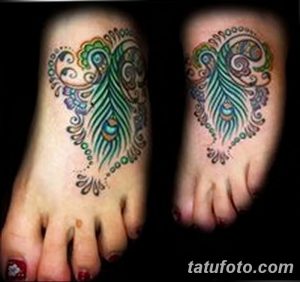 фото тату перо павлина от 26.06.2018 №011 - tattoo peacock feather - tatufoto.com