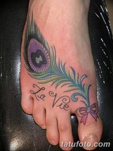фото тату перо павлина от 26.06.2018 №019 - tattoo peacock feather - tatufoto.com