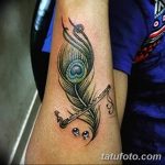 фото тату перо павлина от 26.06.2018 №027 - tattoo peacock feather - tatufoto.com